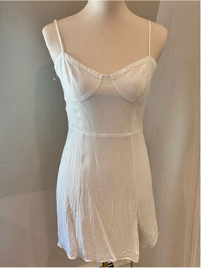 Sunday Best (Aritzia) White Bustier Mini Dress Size Medium